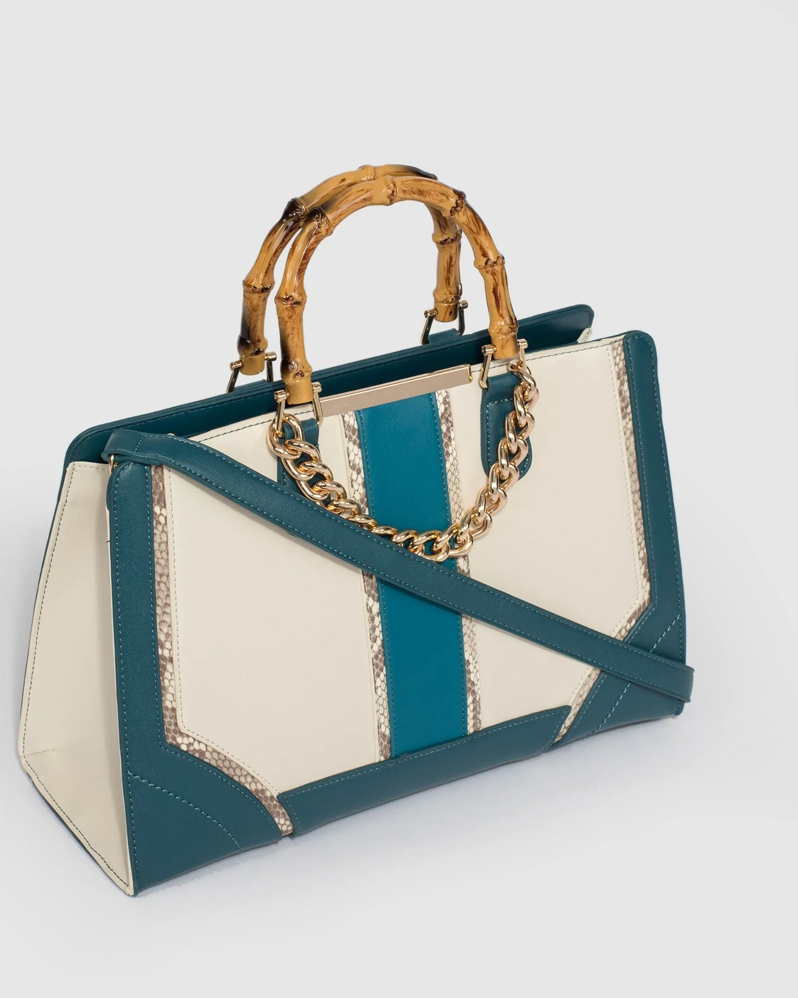 Teal Kyandra Bamboo Tote Bag