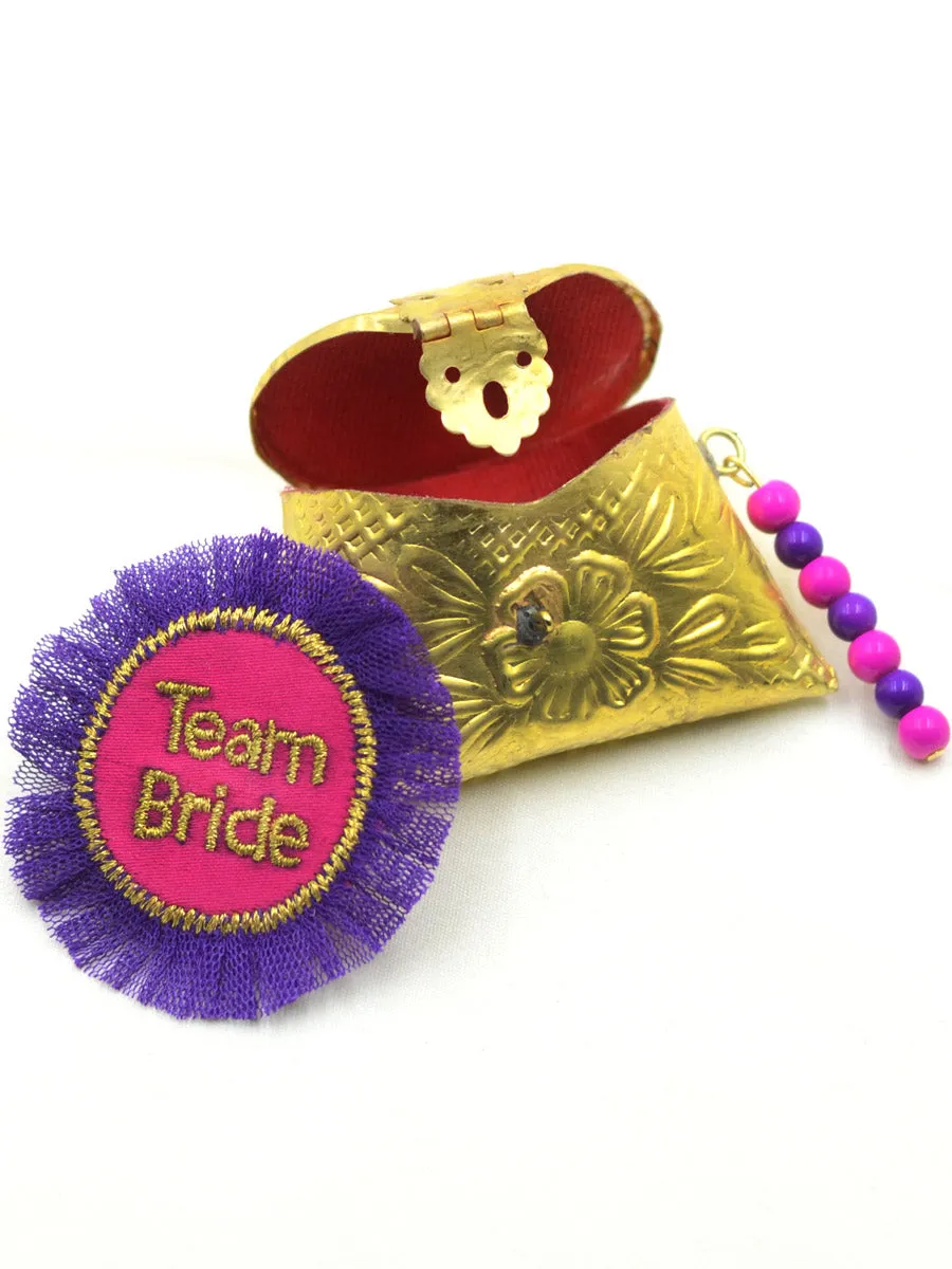 Team Bride Tiny Metal Clutch