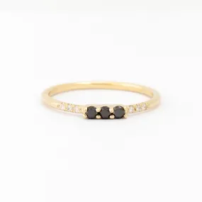 Three Black Diamond Equilibrium Ring