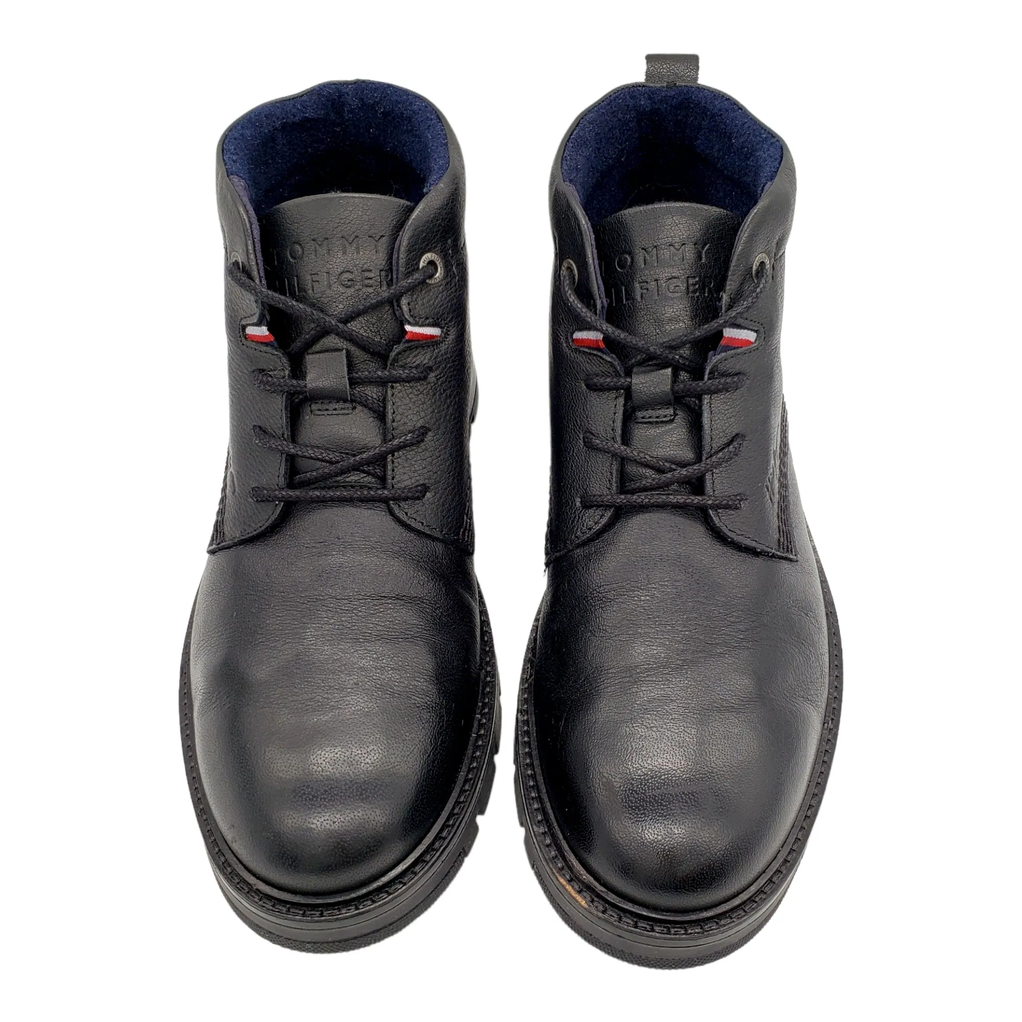 Tommy Hilfiger Black Lace-Up Ankle Boots