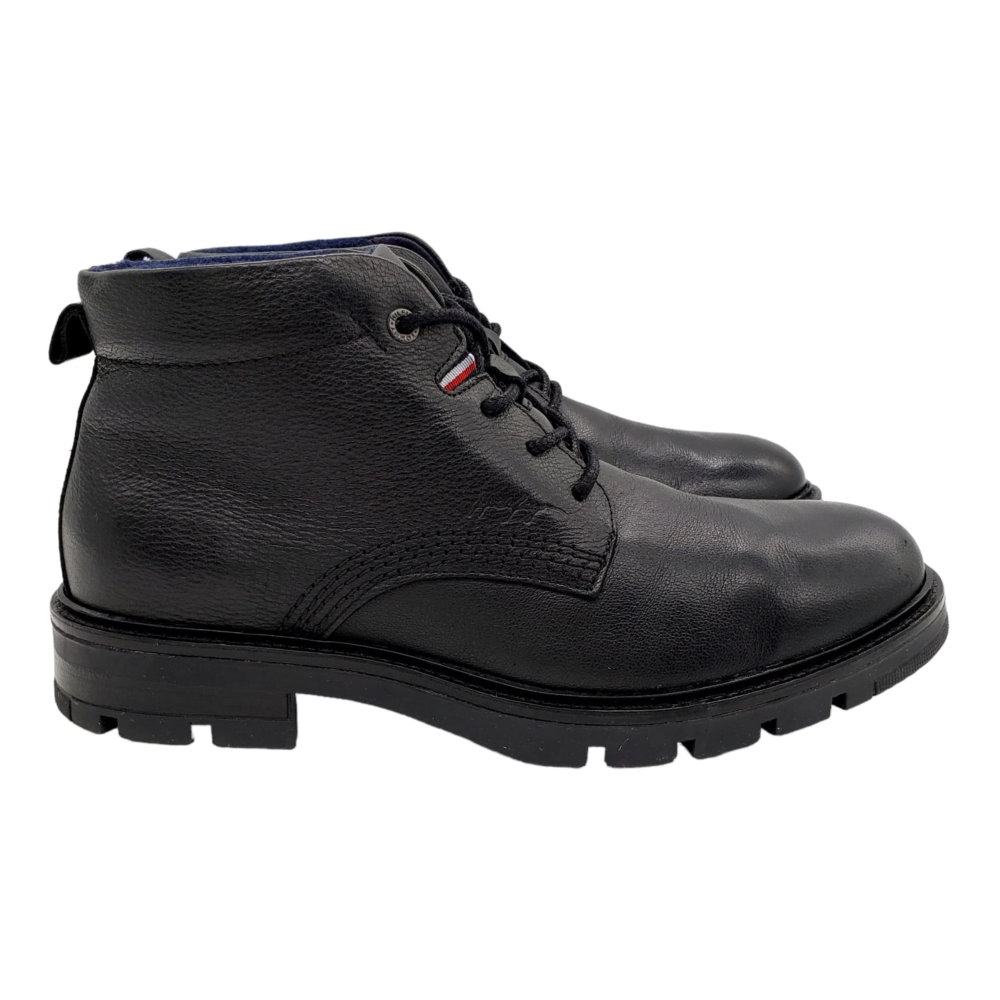 Tommy Hilfiger Black Lace-Up Ankle Boots