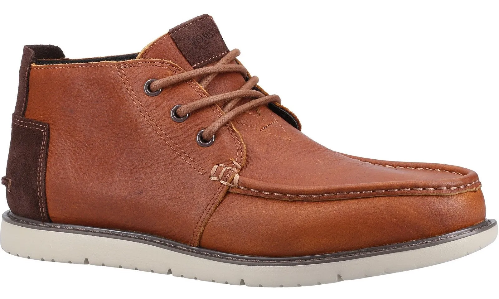 TOMS Navi Moc Men's Leather Lace-Up Chukka Boot