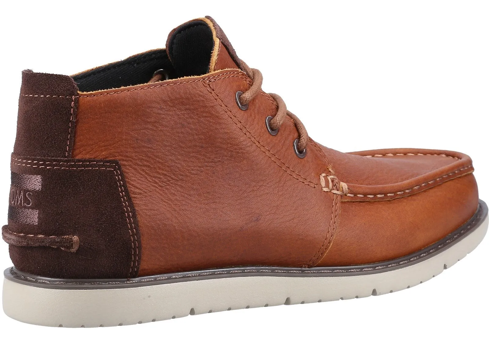 TOMS Navi Moc Men's Leather Lace-Up Chukka Boot