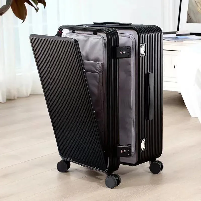 Unisex 100% Aluminium Laptop Luggage Spinner Rolling Trolley Bag