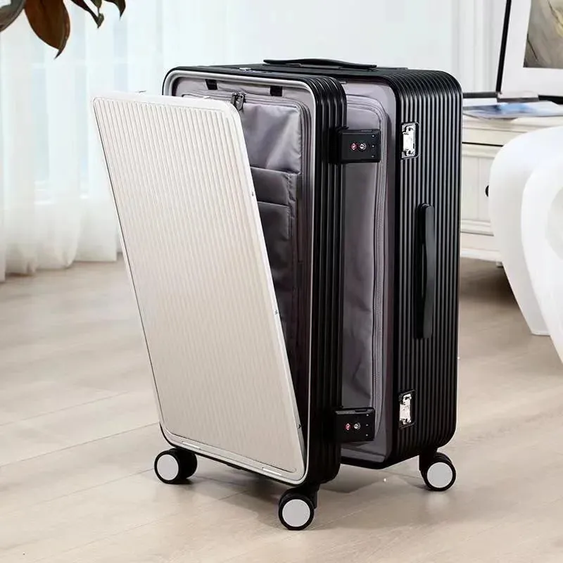 Unisex 100% Aluminium Laptop Luggage Spinner Rolling Trolley Bag