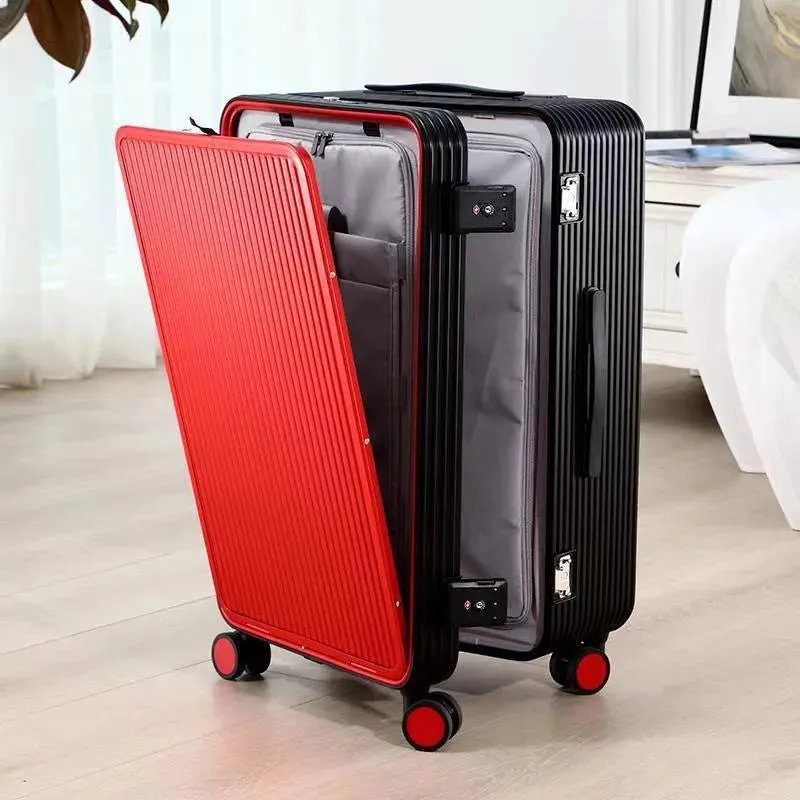 Unisex 100% Aluminium Laptop Luggage Spinner Rolling Trolley Bag