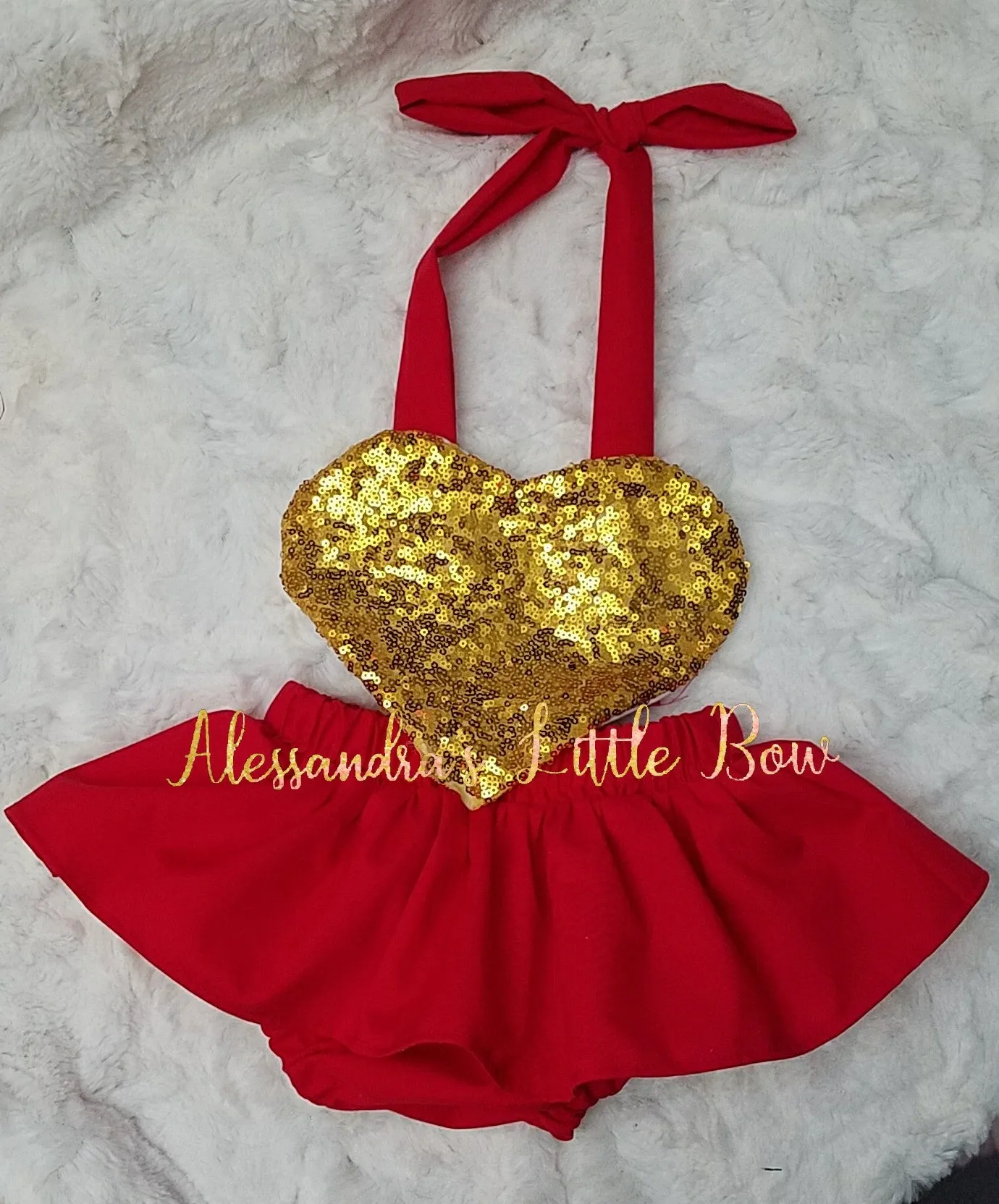 Valentine's Romper Red Gold result