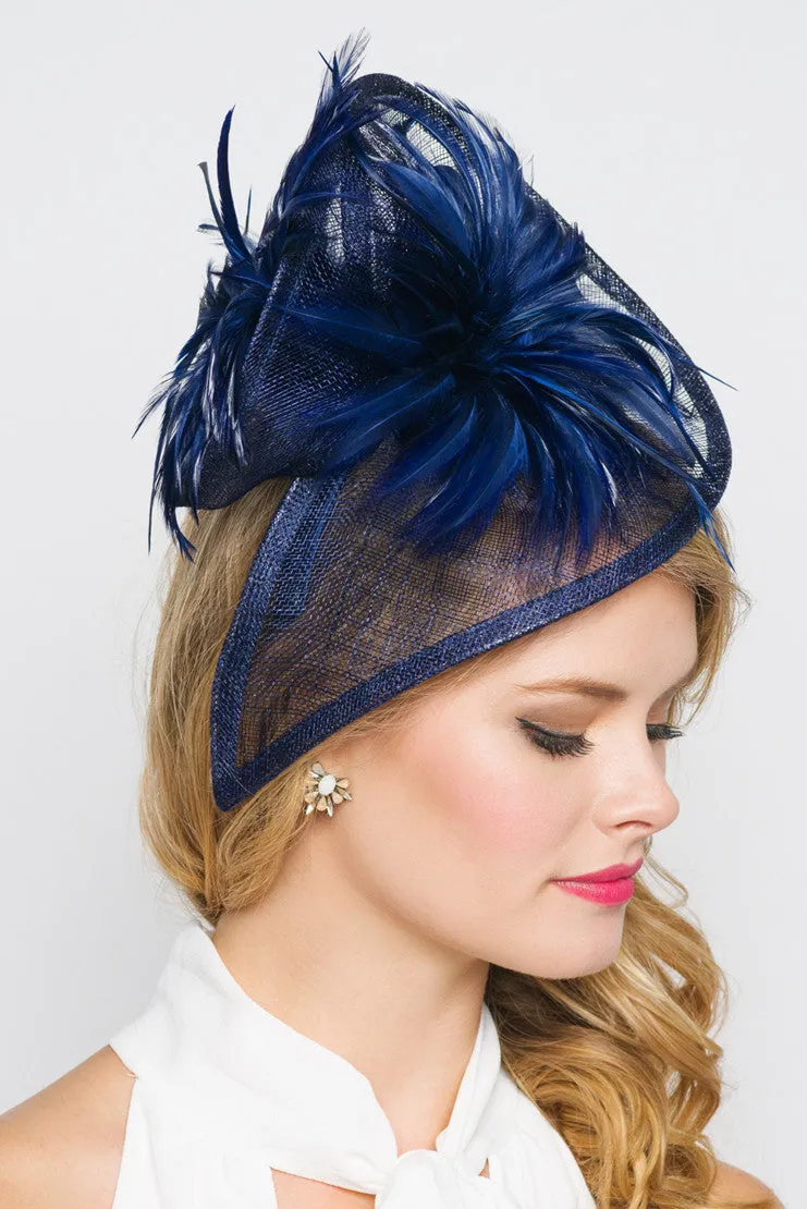 Victoria Fascinator - Navy Blue for sale