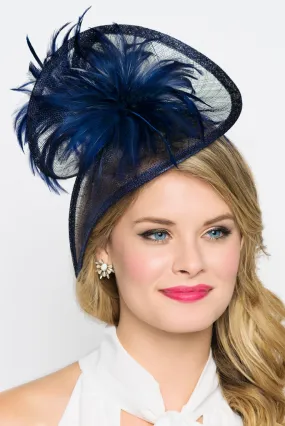 Victoria Fascinator - Navy Blue for sale