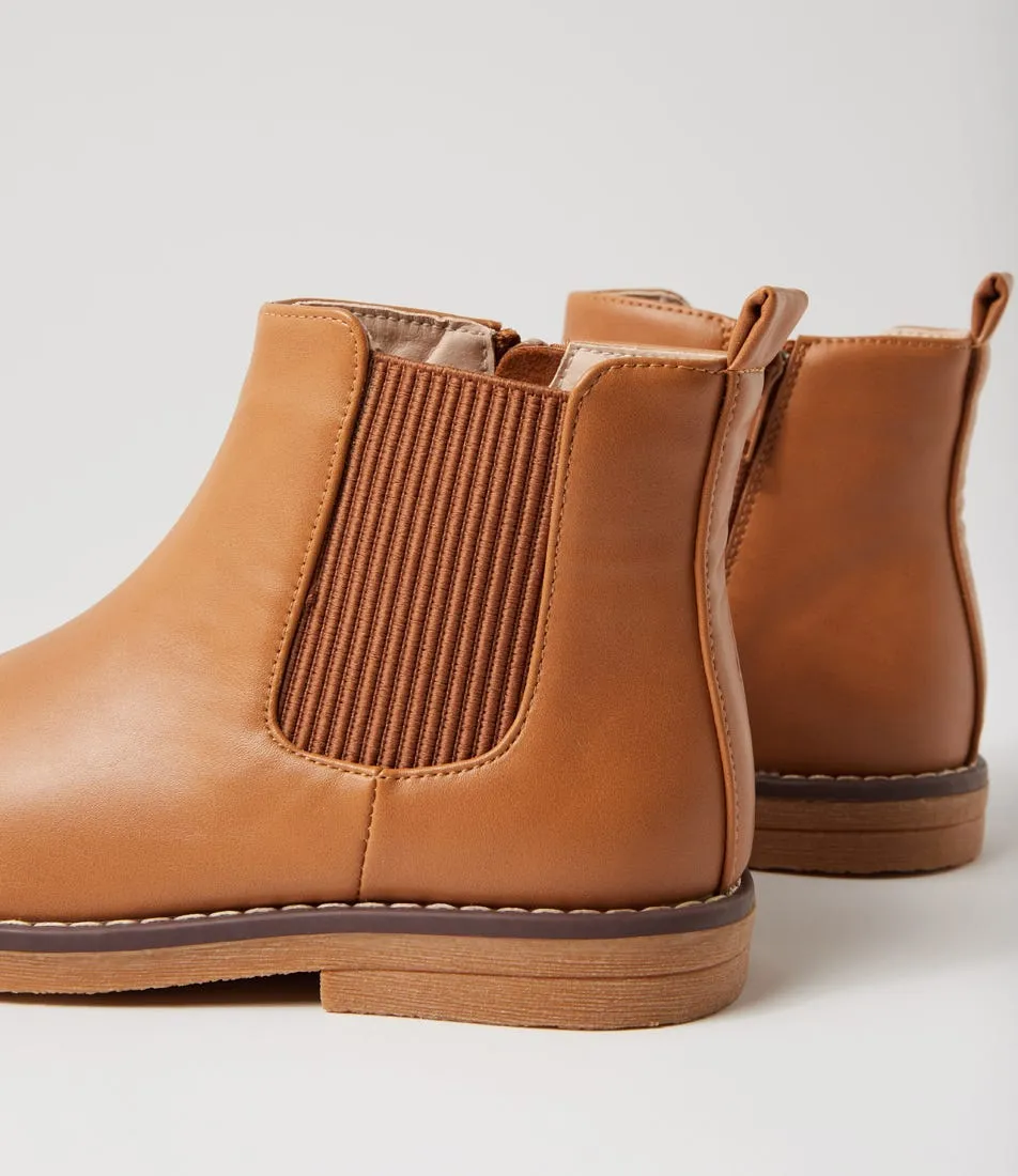 WALNUT Jack Tan Chelsea Boots