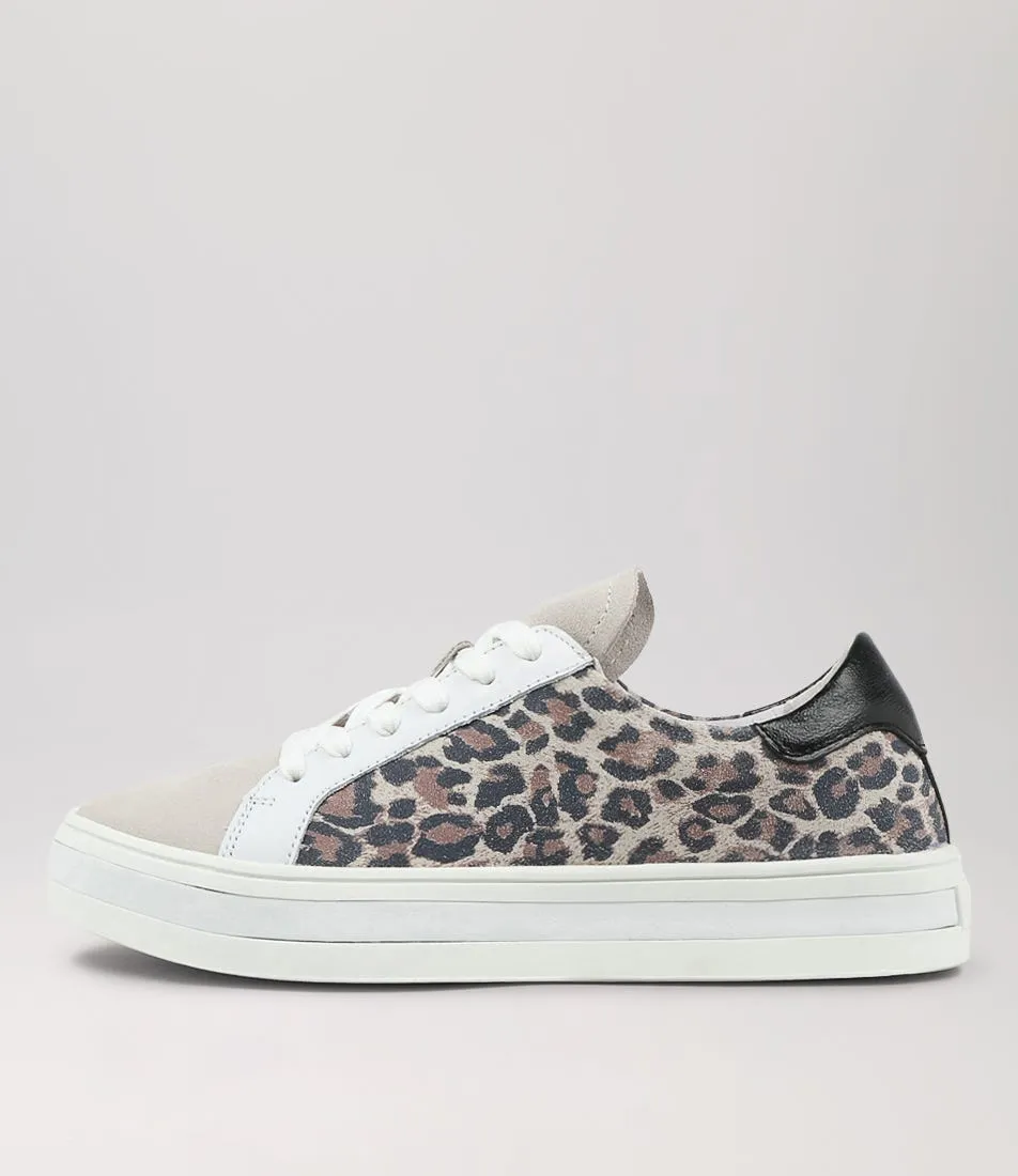 WALNUT Sammy Sneaker Beige Leopard Leather Sneakers