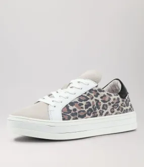 WALNUT Sammy Sneaker Beige Leopard Leather Sneakers