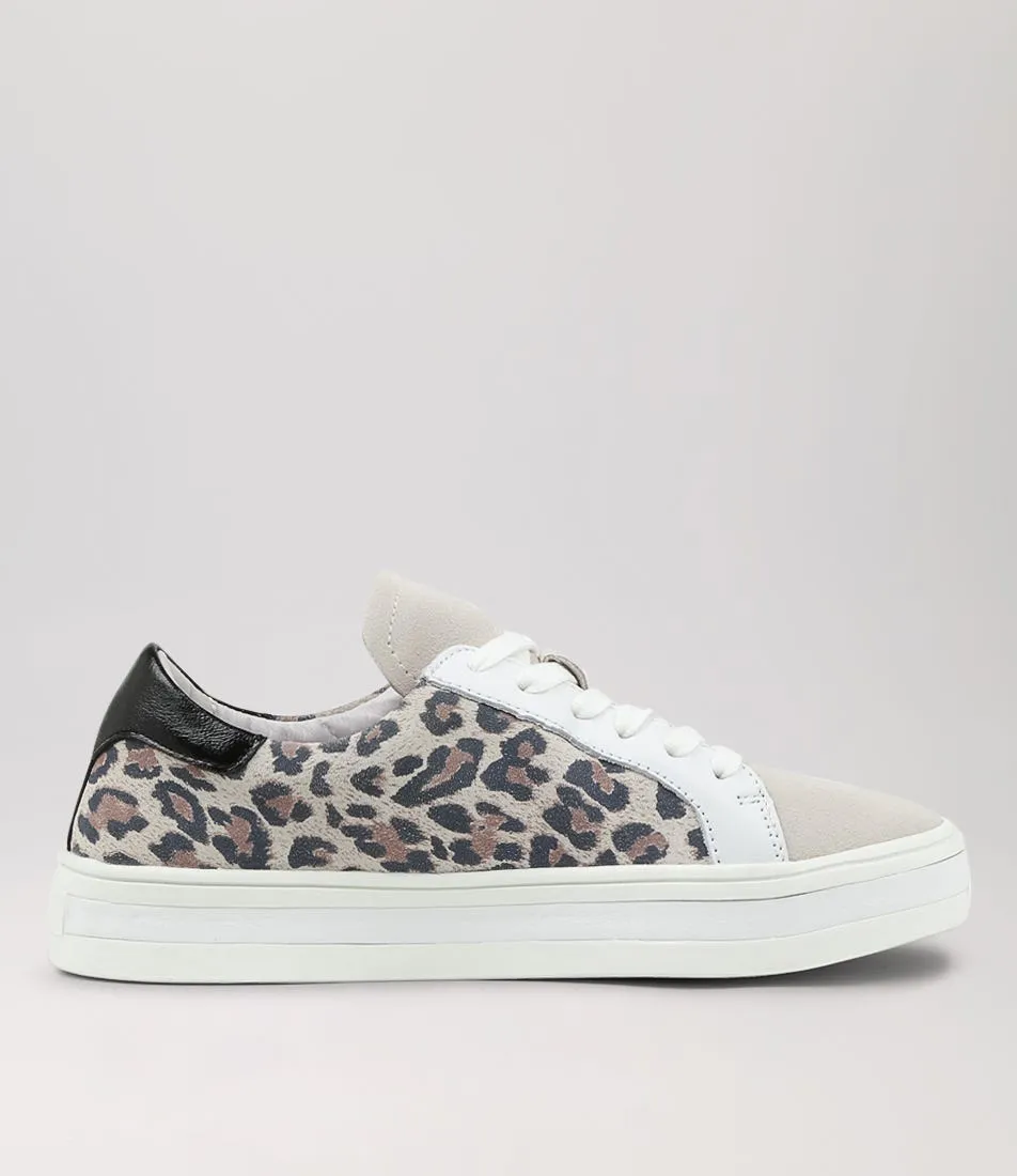 WALNUT Sammy Sneaker Beige Leopard Leather Sneakers