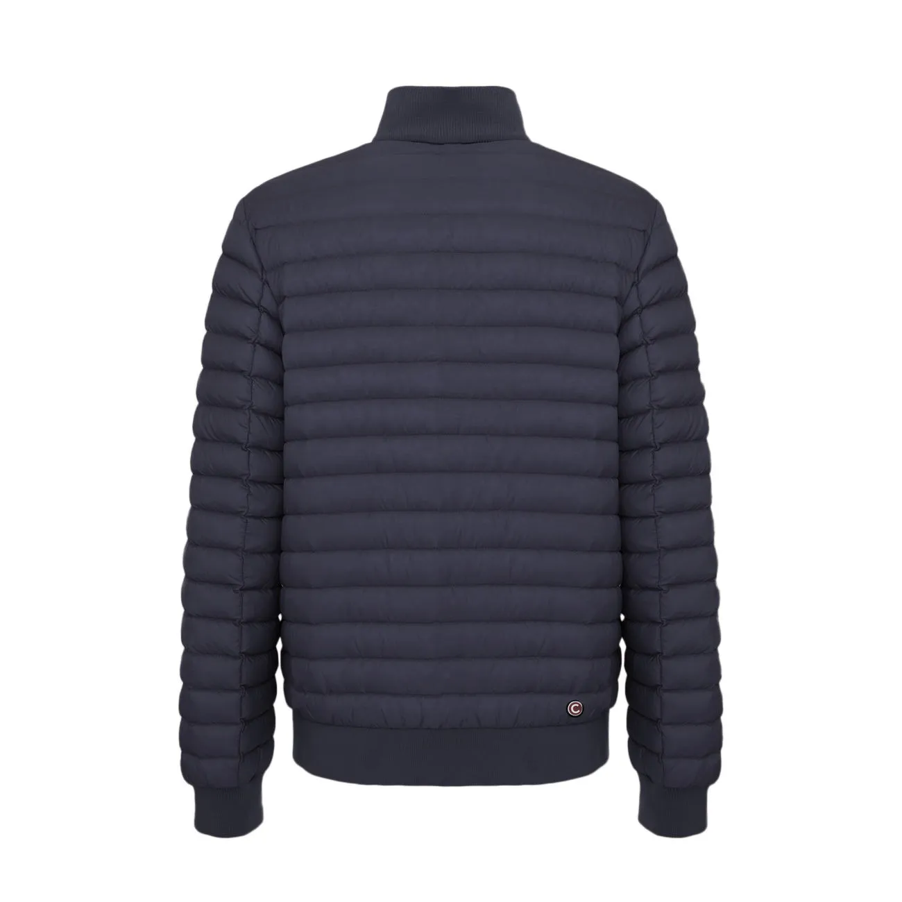 water-repellent navy men's opaque bomber jacket