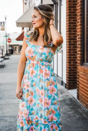 Watercolor Dreams Dress - Midi Length