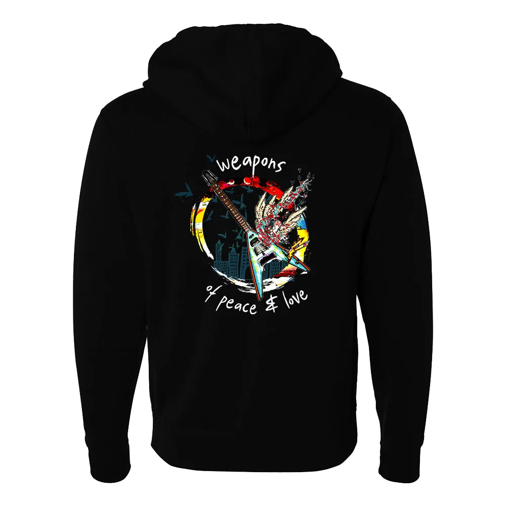 Weapons of Love and Peace Zip-Up Hoodie (Unisex)