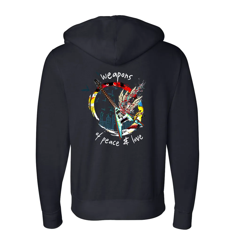 Weapons of Love and Peace Zip-Up Hoodie (Unisex)