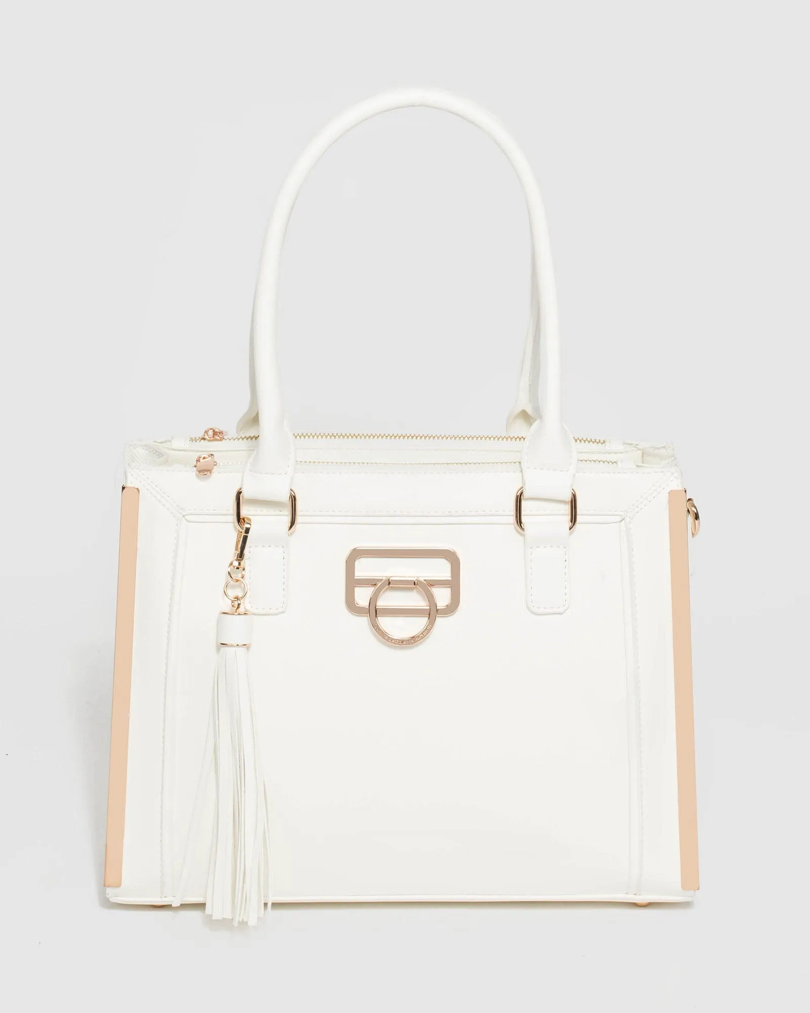 White Fabiana Tassel Tech Tote Bag