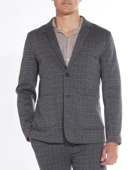 Wiley Glen Plaid Knit Blazer in Charcoal/Gray