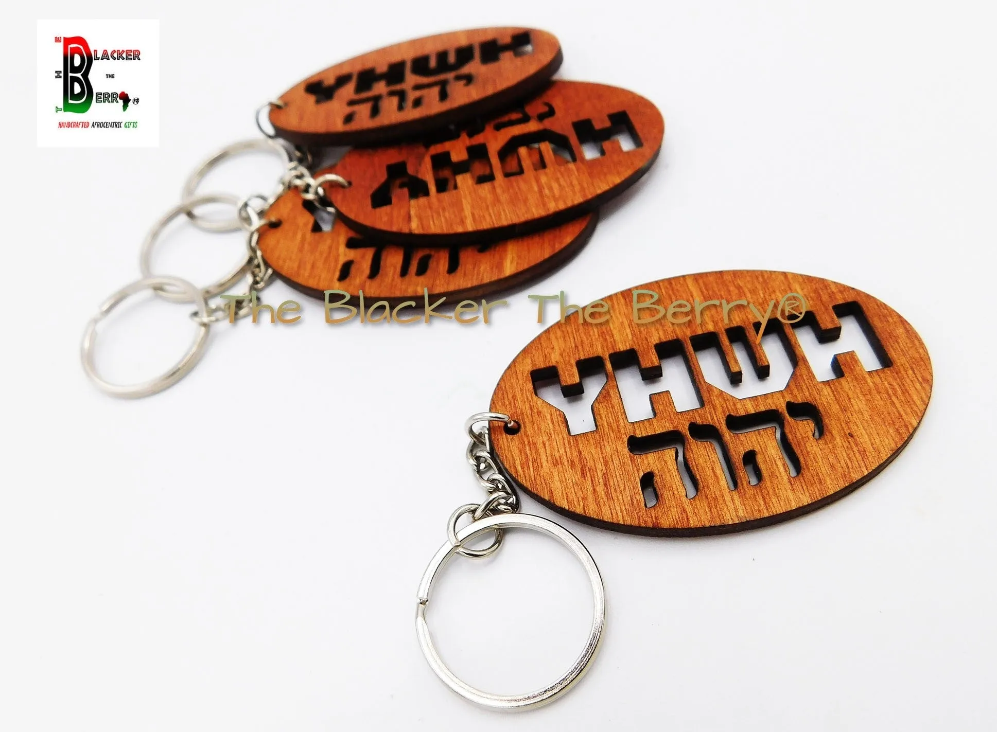 Yahweh Keychains Car Accessories Keyrings Christian Wood God